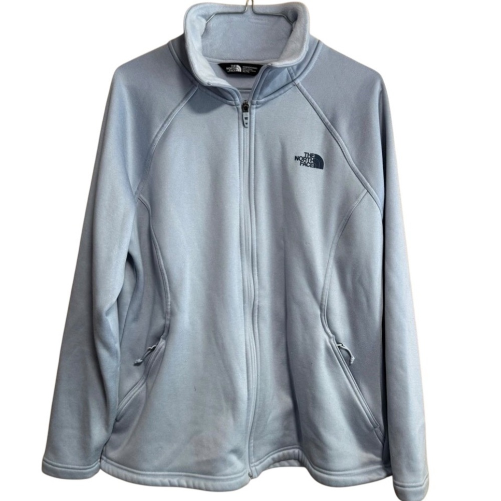 The North Face Women’s Fleece Jacket Light Blue Full Zip XL